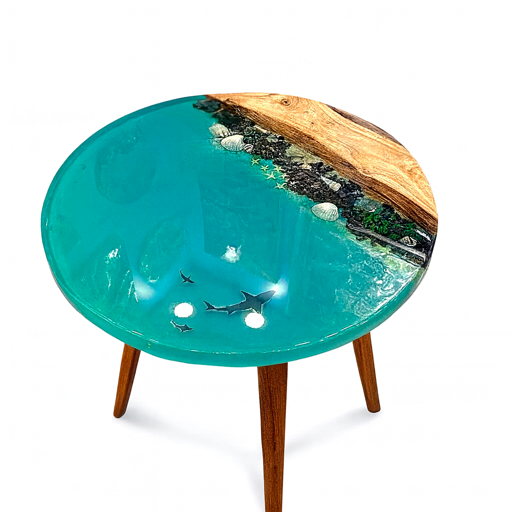 Epoxy deep pour center Table (Round)
