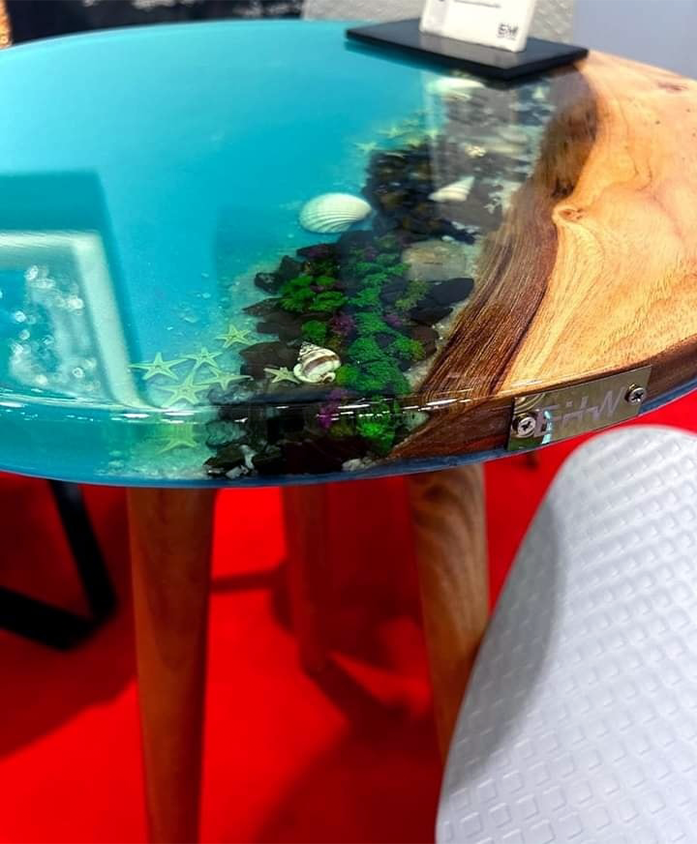Epoxy deep pour center Table (Round) - view 2