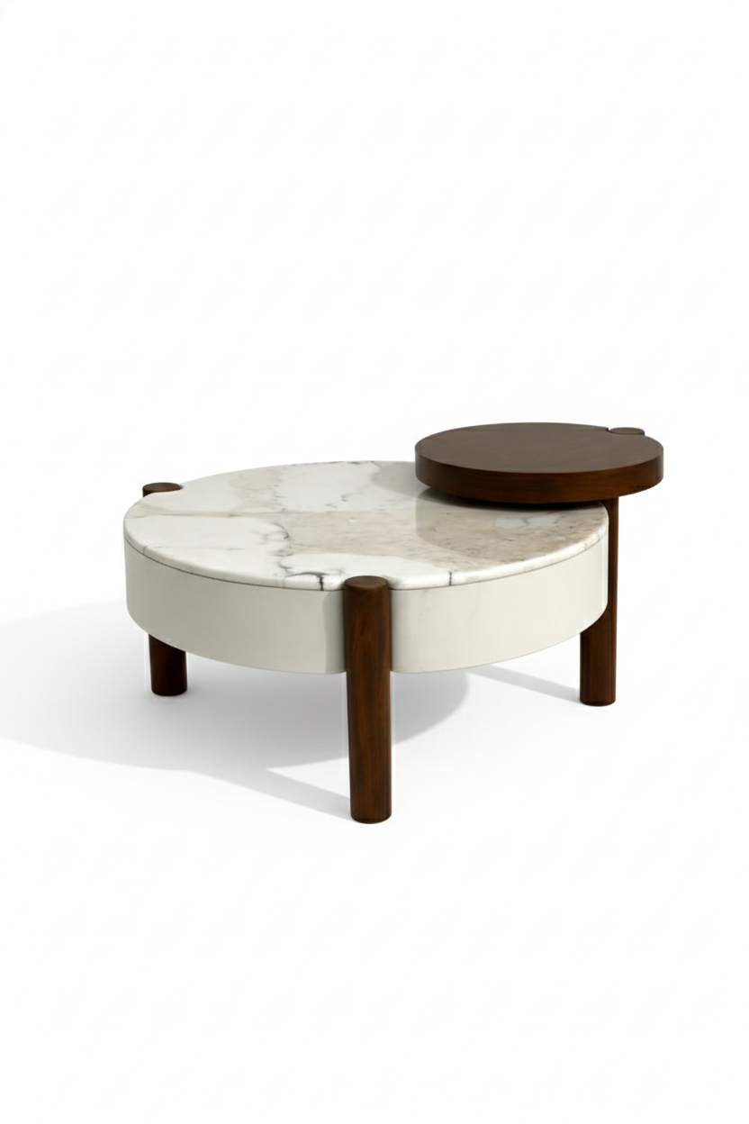 Double top texture art center table