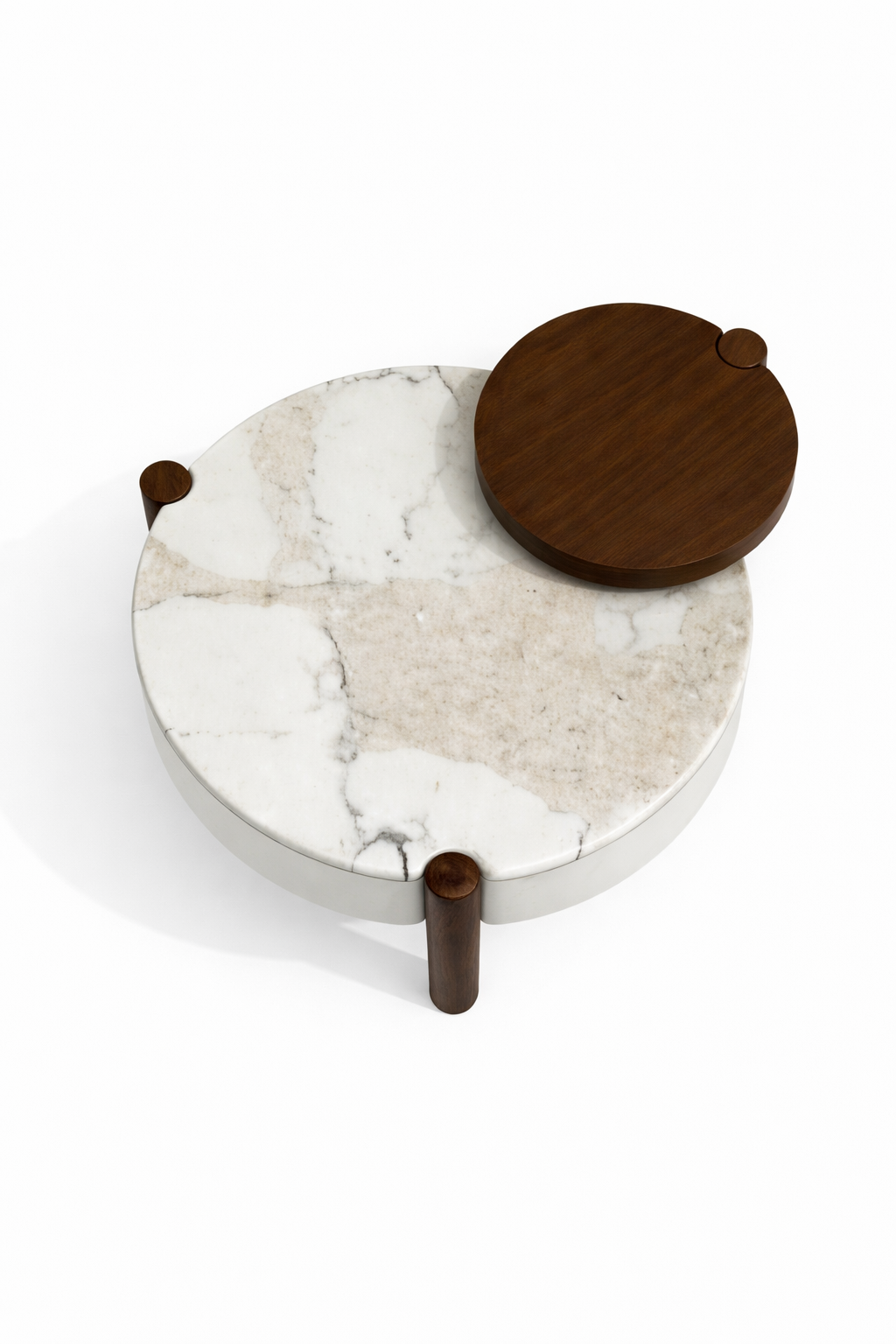 Double top texture art center table - view 3